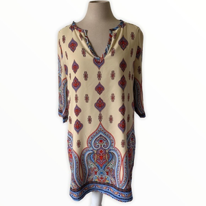 Gibson Latimer‎ paisley print shift dress small